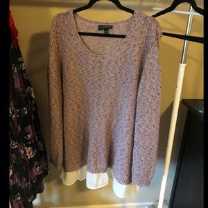 Knitted purple sweater